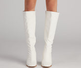 Level Up Faux Leather Under The Knee Boots Newgew